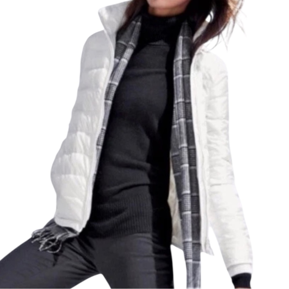 J Crew Ivory Lightweight Down Puffer Jacket Winter Coat XS